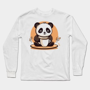 Panda Coffee: Caffeine and Cuteness Long Sleeve T-Shirt